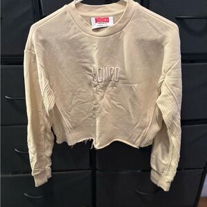 Bongo Cream Cropped Sweatshirt